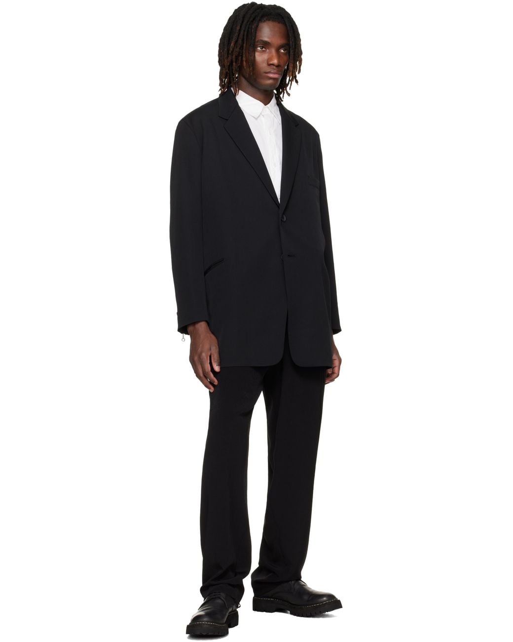 Yohji Yamamoto Black Box Pocket Trousers for men