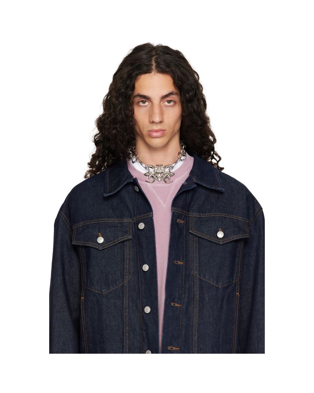Chopova Lowena Metallic Fleur Necklace for men