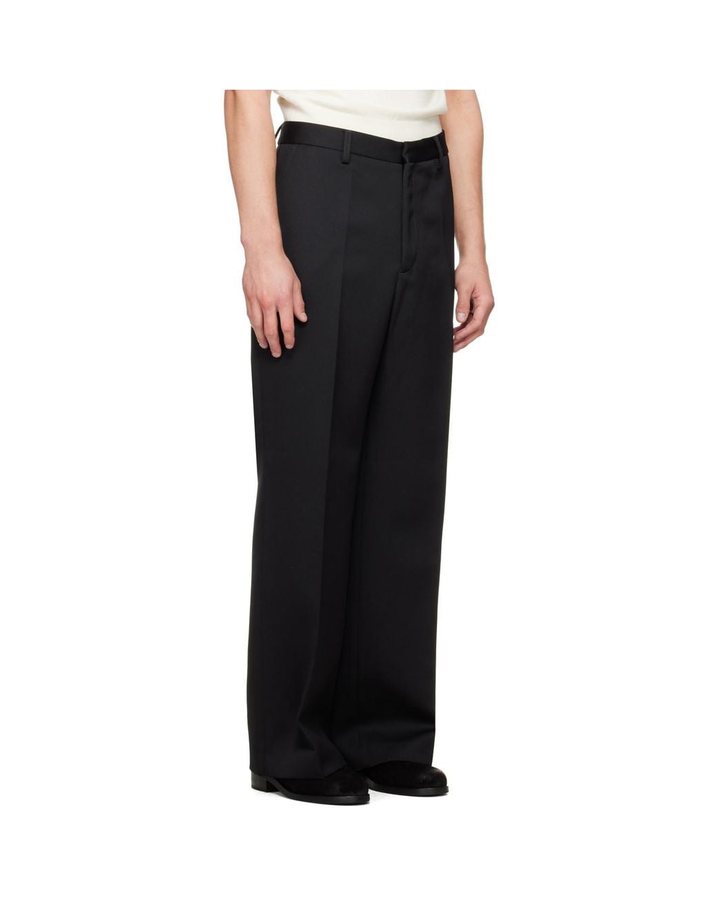 Second/Layer Black Zooty Trousers for men