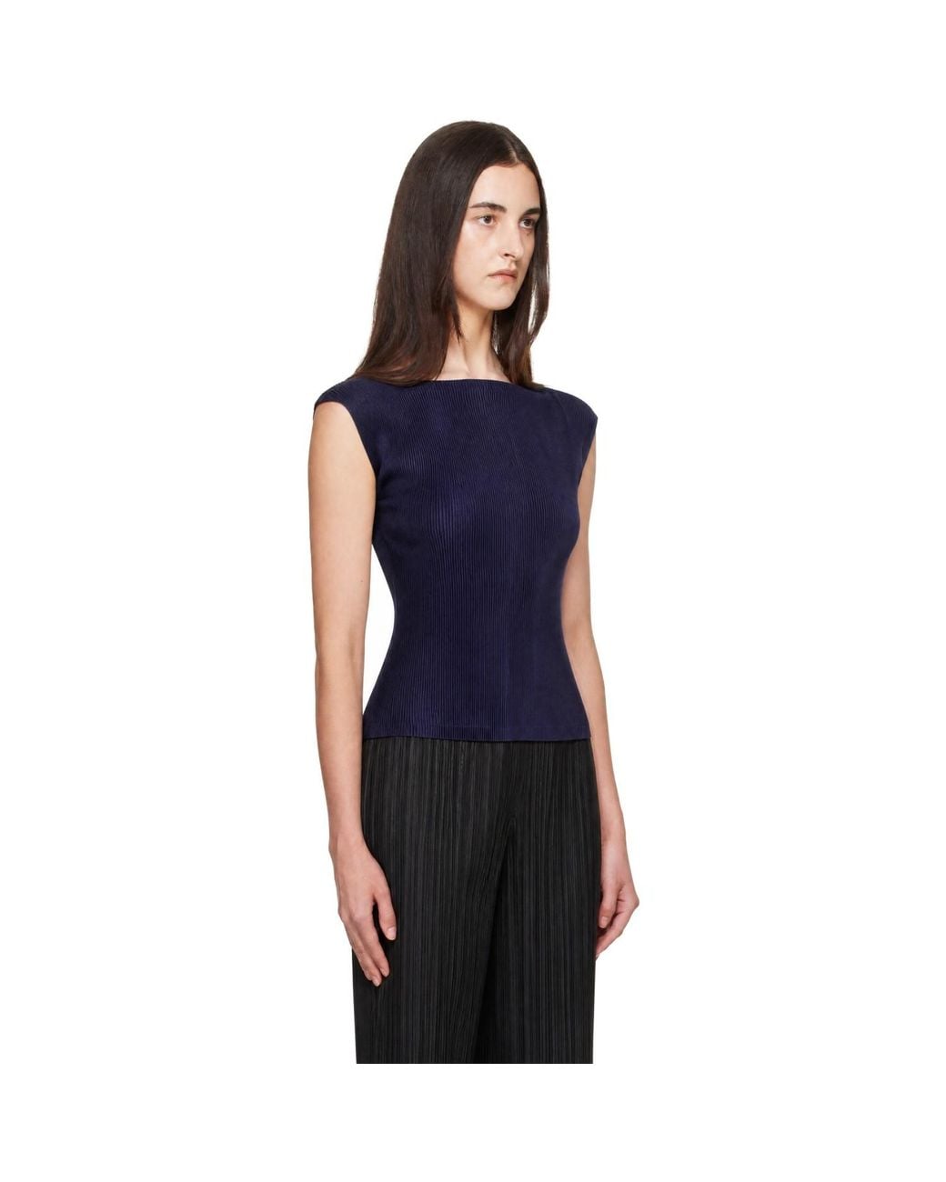 Pleats Please Issey Miyake Blue Mist September Top