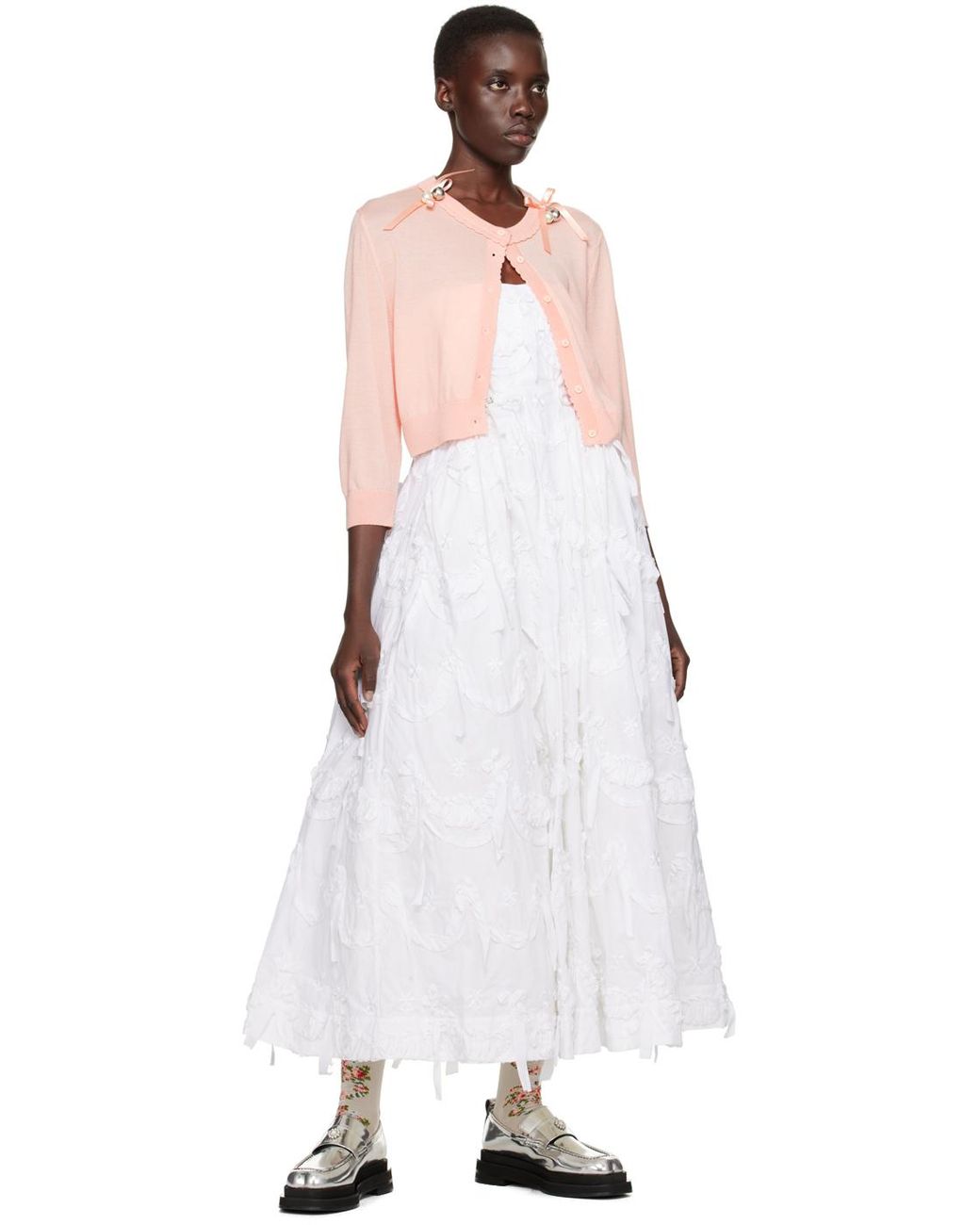 【Simone Rocha】シルバーHeartToe プラットフォーム ローファー Simone Rocha プラットフォーム ローファー | シルバートーン