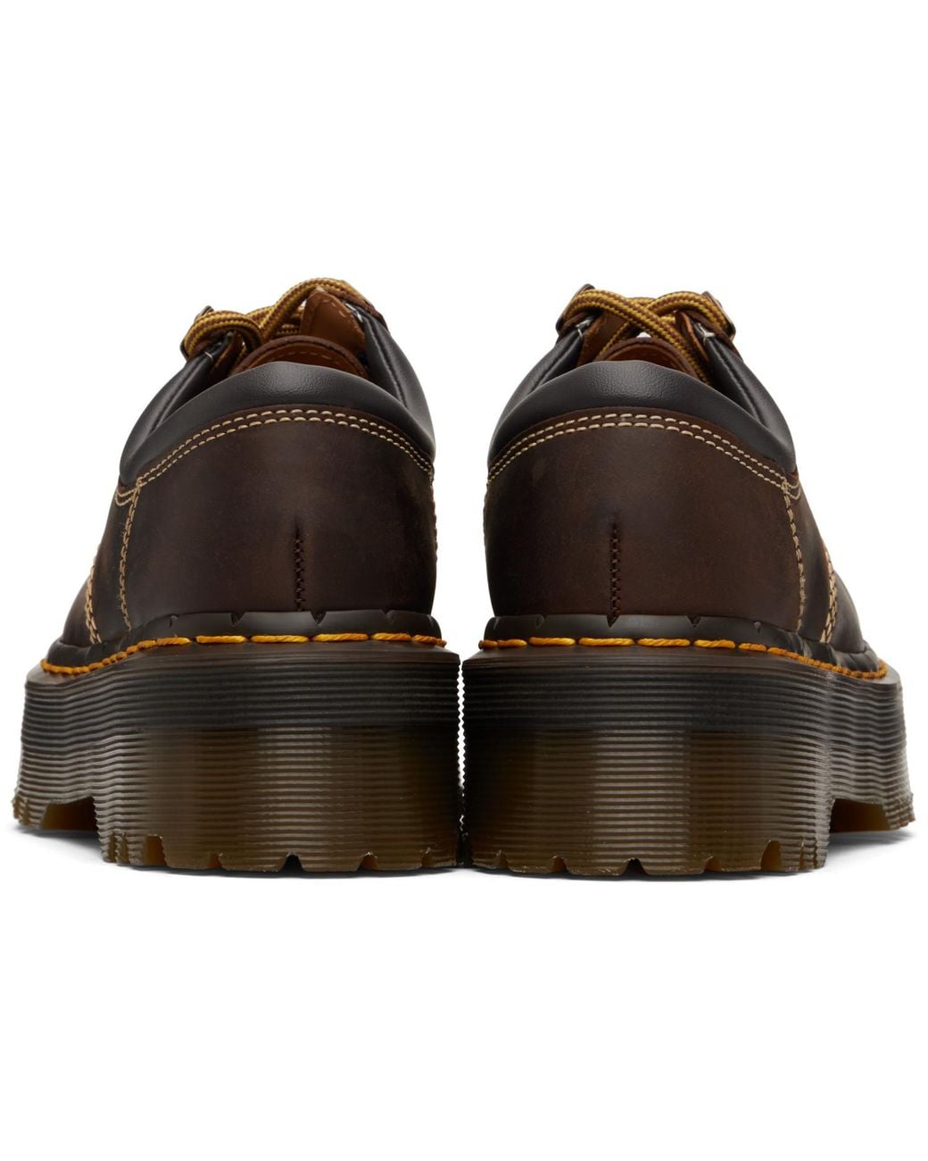 Dr. Martens Brown 8053 Arc Leather Platform Casual Derbys