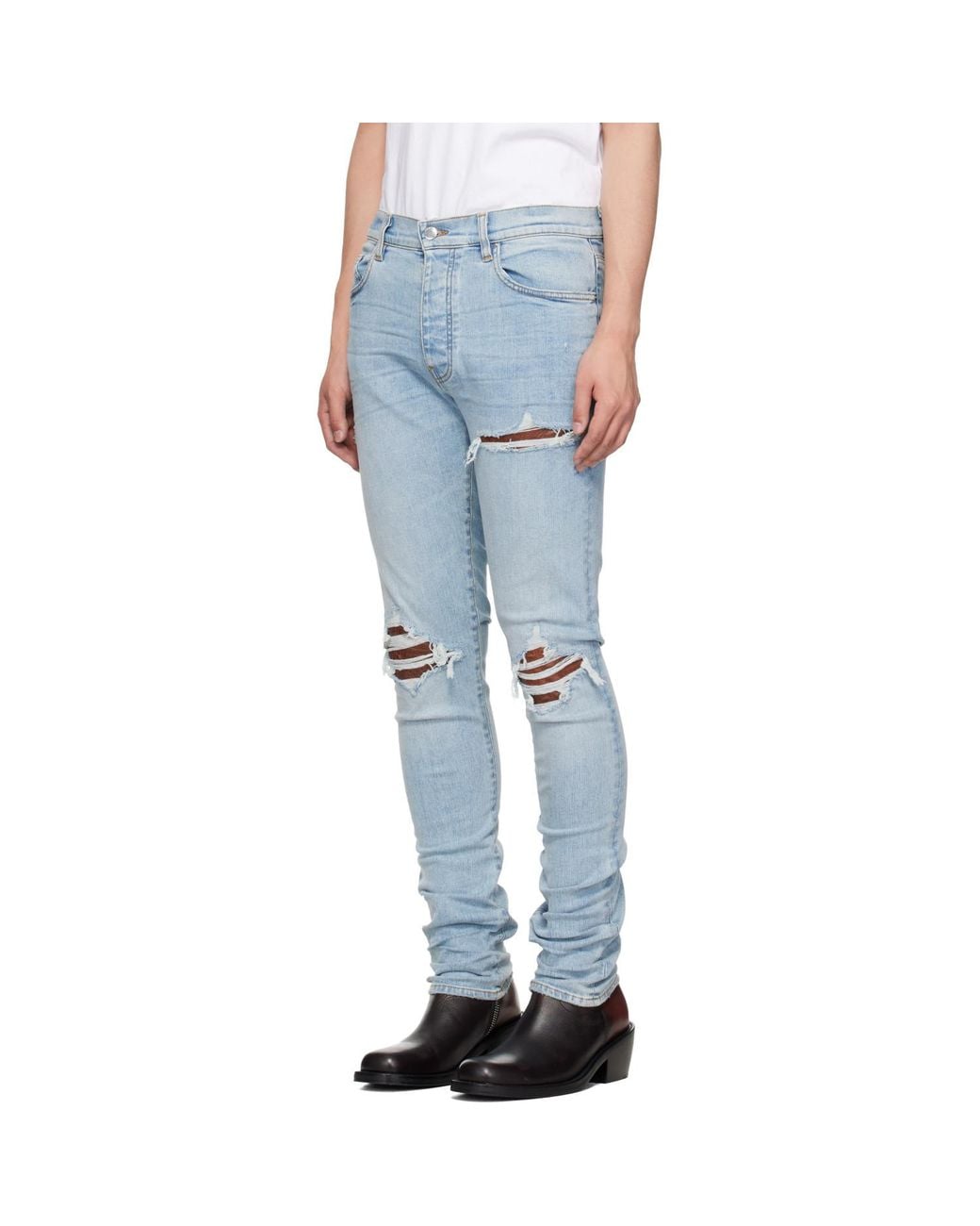 Amiri Blue Croc Mx1 Jeans for men