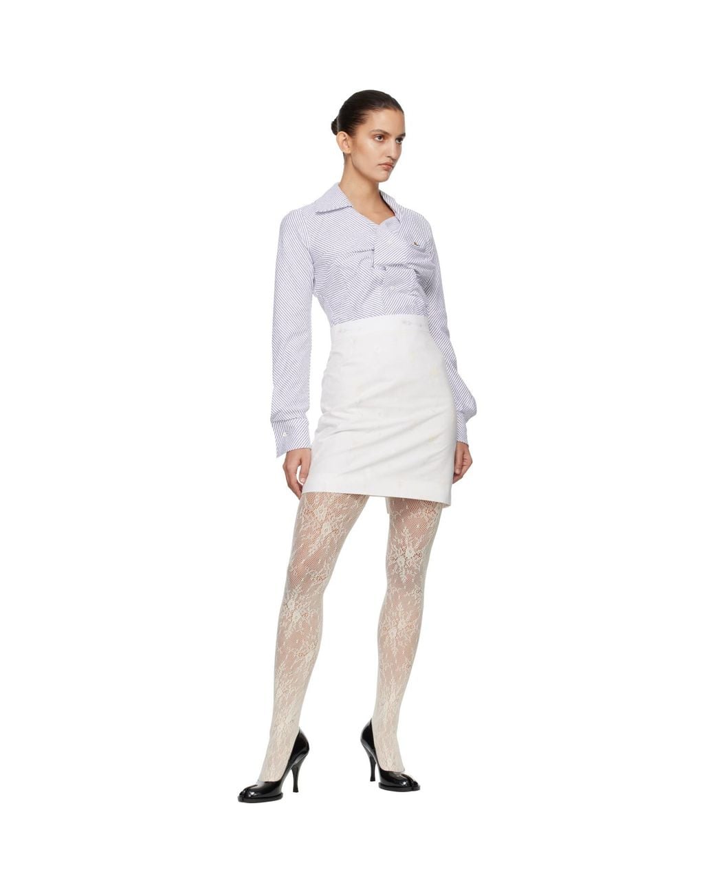 Vivienne Westwood White Crotch 45 Miniskirt