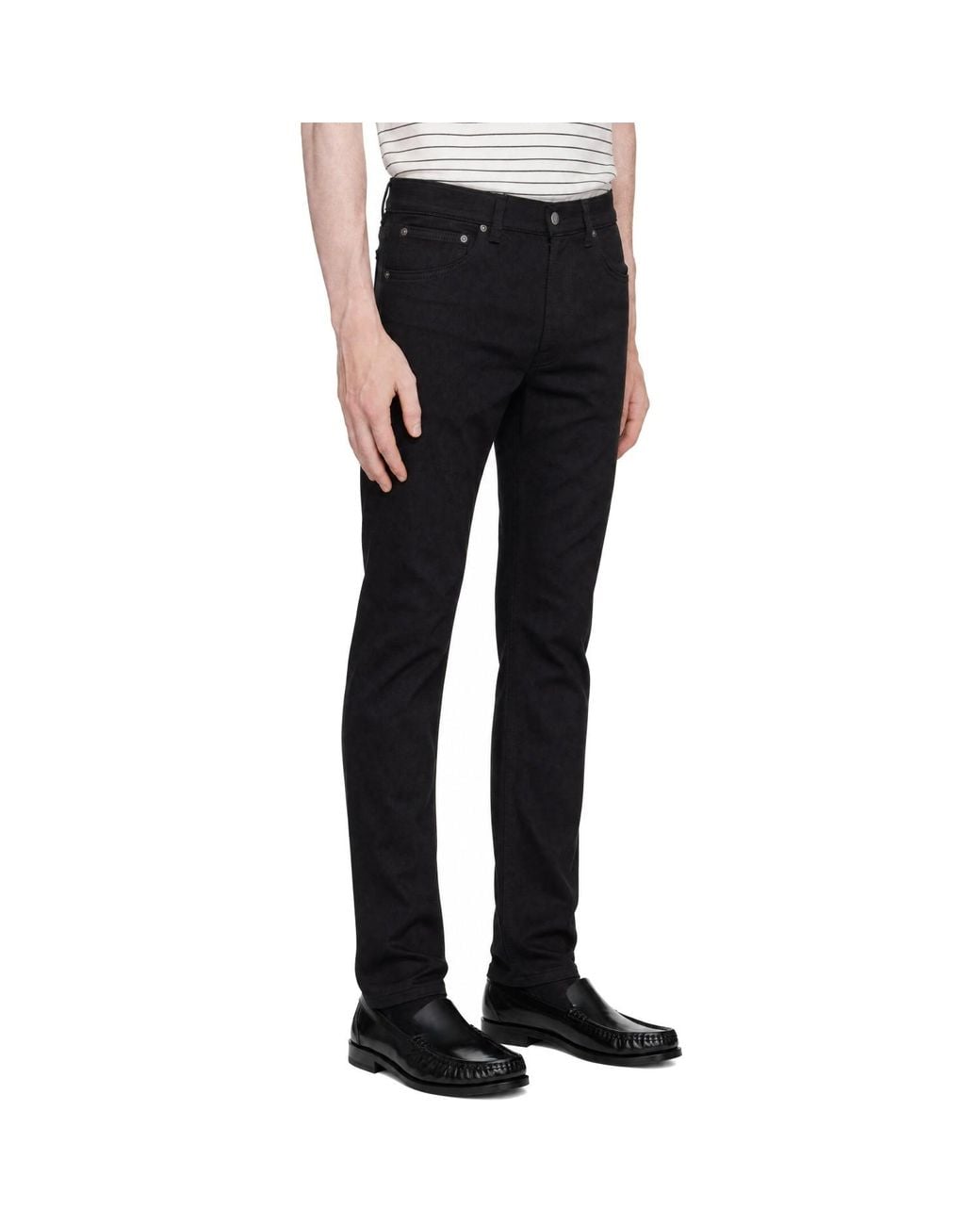 Nudie Jeans Black Lean Dean Jeans for men
