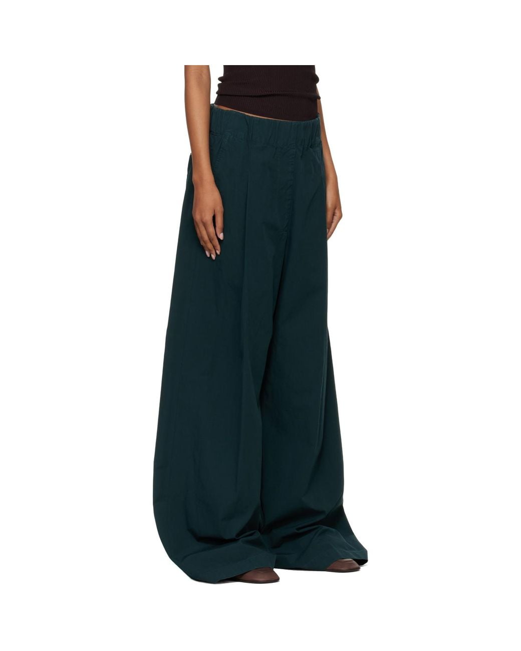 Dries Van Noten Blue Elasticated Overdyed Trousers