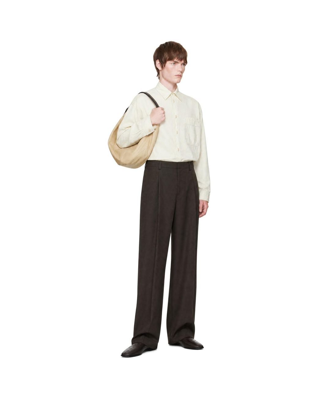 Lemaire White Relaxed Workwear Shirt for men