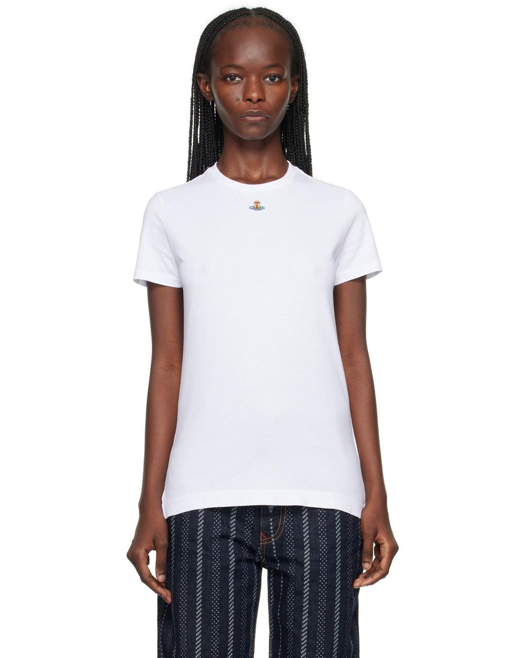 高い素材】 【新品】viviennewestwood ORB PERU Tシャツ 白Tシャツ T