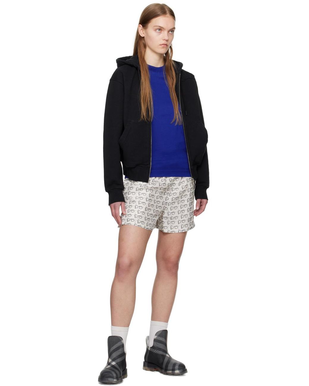Burberry Pattern Shorts in Black | Lyst Canada