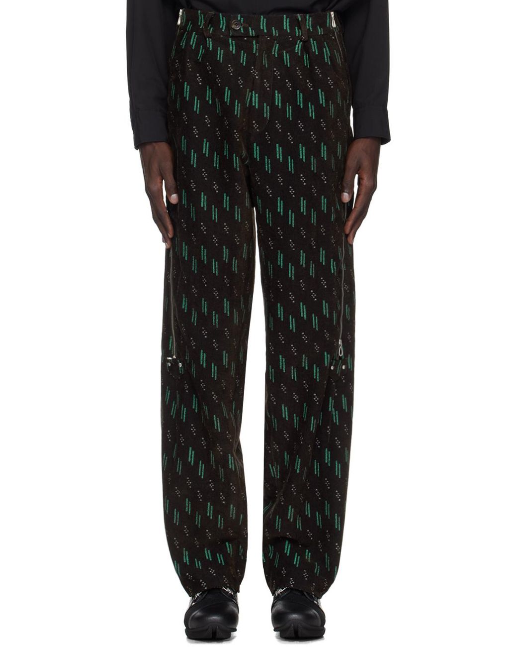 パンツ KIKO KOSTADINOV KNOX TROUSER W ZIP BLACK Knox Trousers with Zipper in Black
