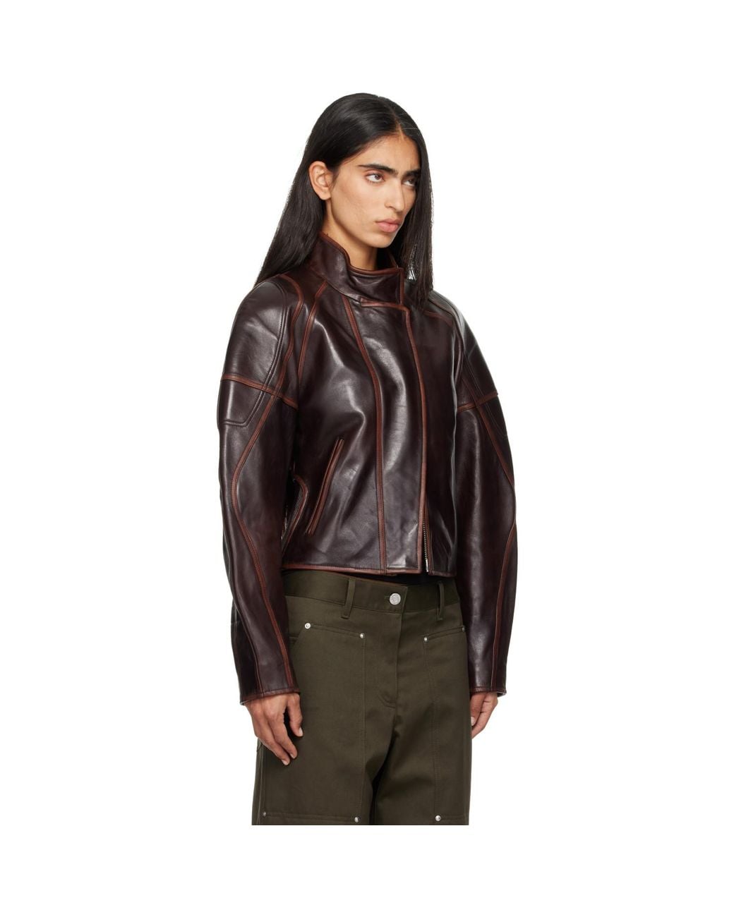 Helmut Lang Brown Saddle Leather Jacket