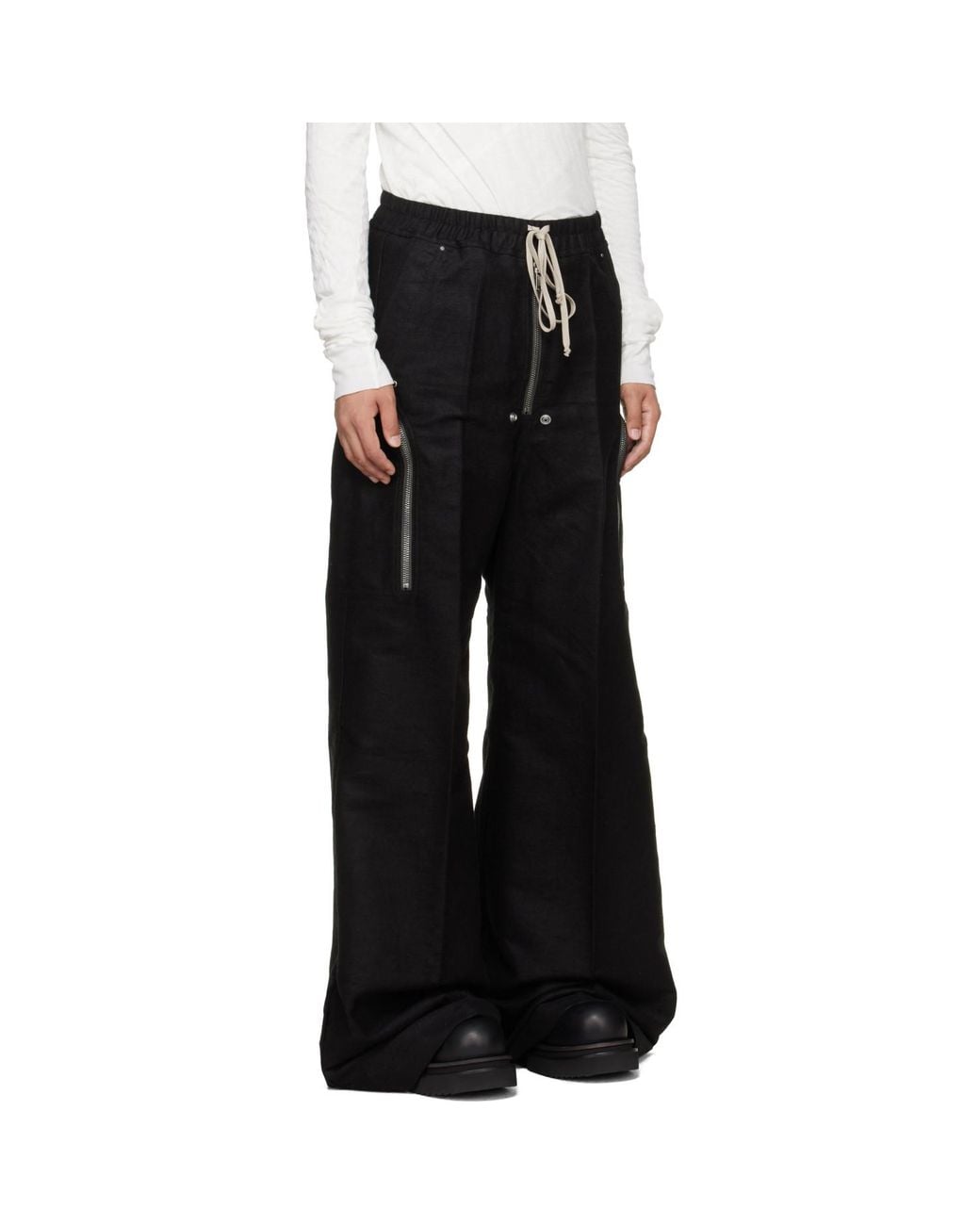Rick Owens Black Tower Heizer Belas Cargo Pants for men