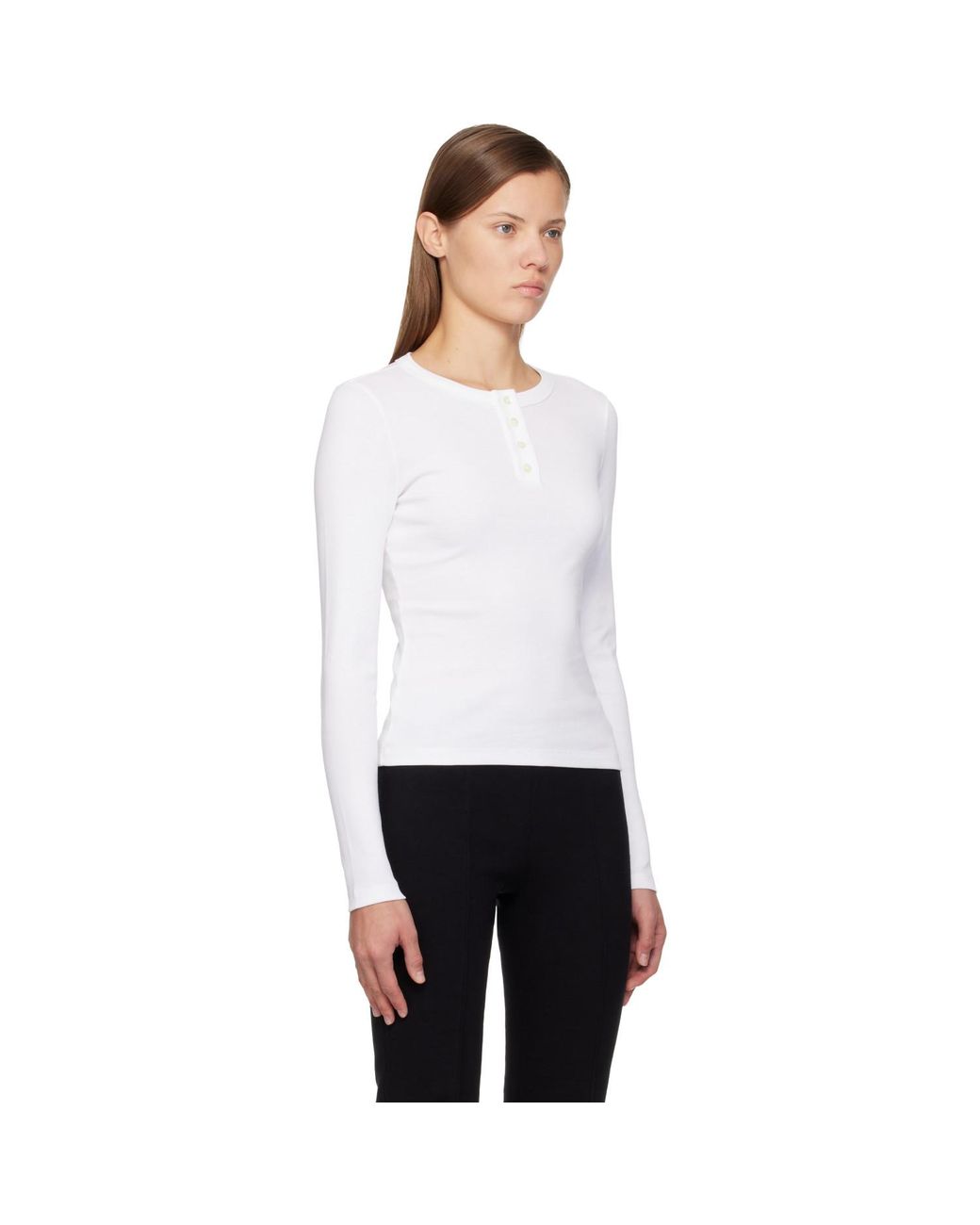Flore Flore White Jess Longsleeve Henley