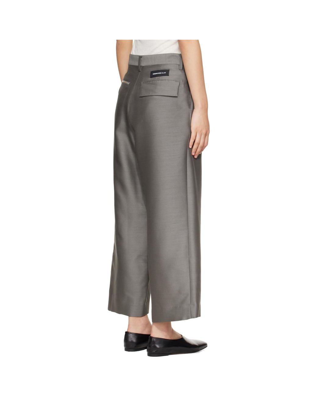 Undercover Gray Wool Silk Trousers