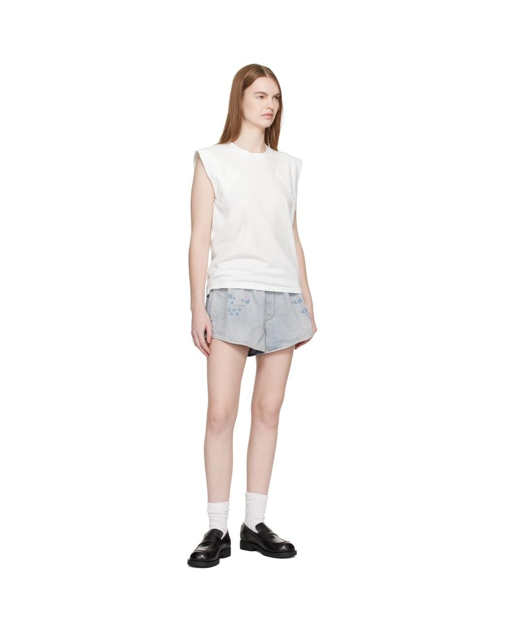 MM6 by Maison Margiela White Off- Tank Top