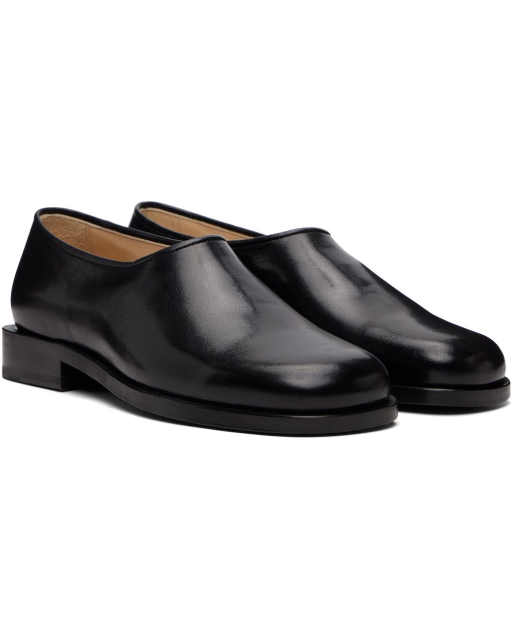 Lemaire Black Anatomic Slip On Loafers for men