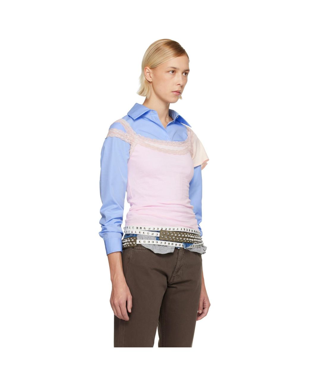 August Barron Pink Double Tank Top