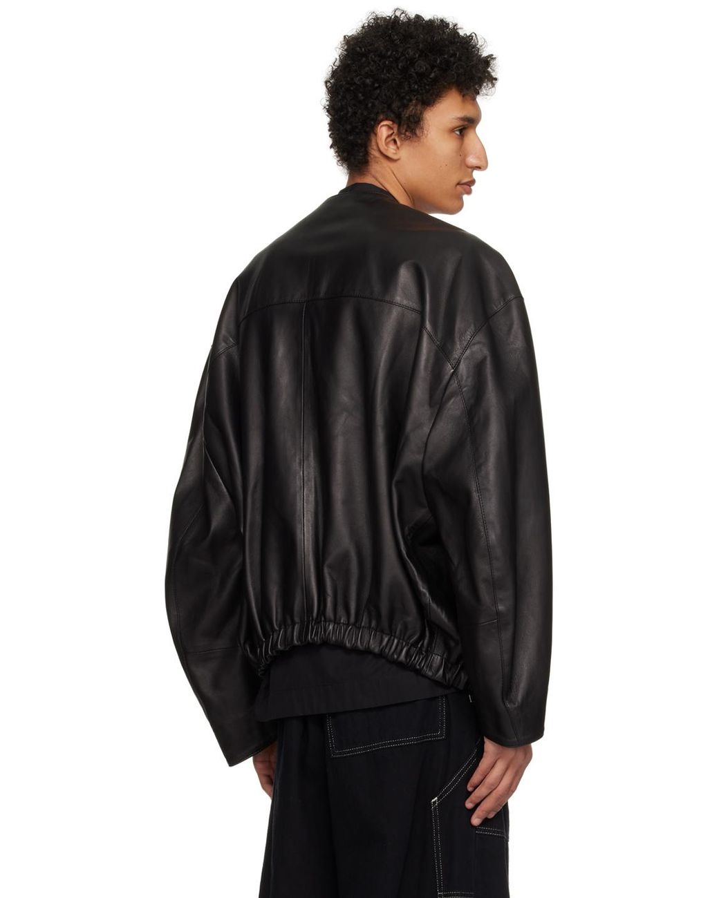 T/SEHNE Lock Leather Jacket in Black for Men | Lyst