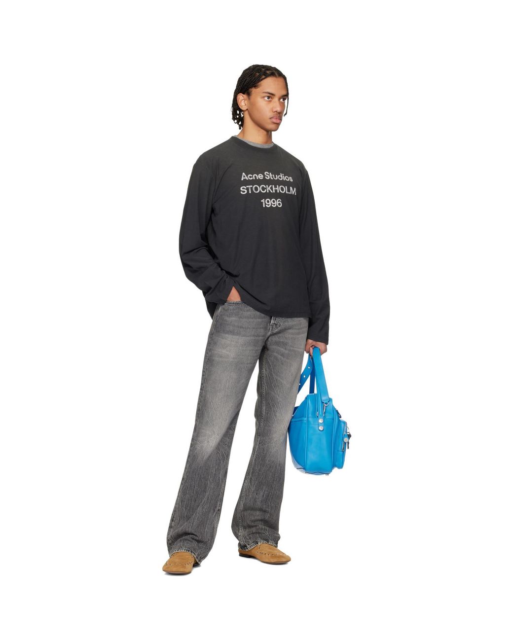 Acne Black 2010M Regular Fit Jeans for men