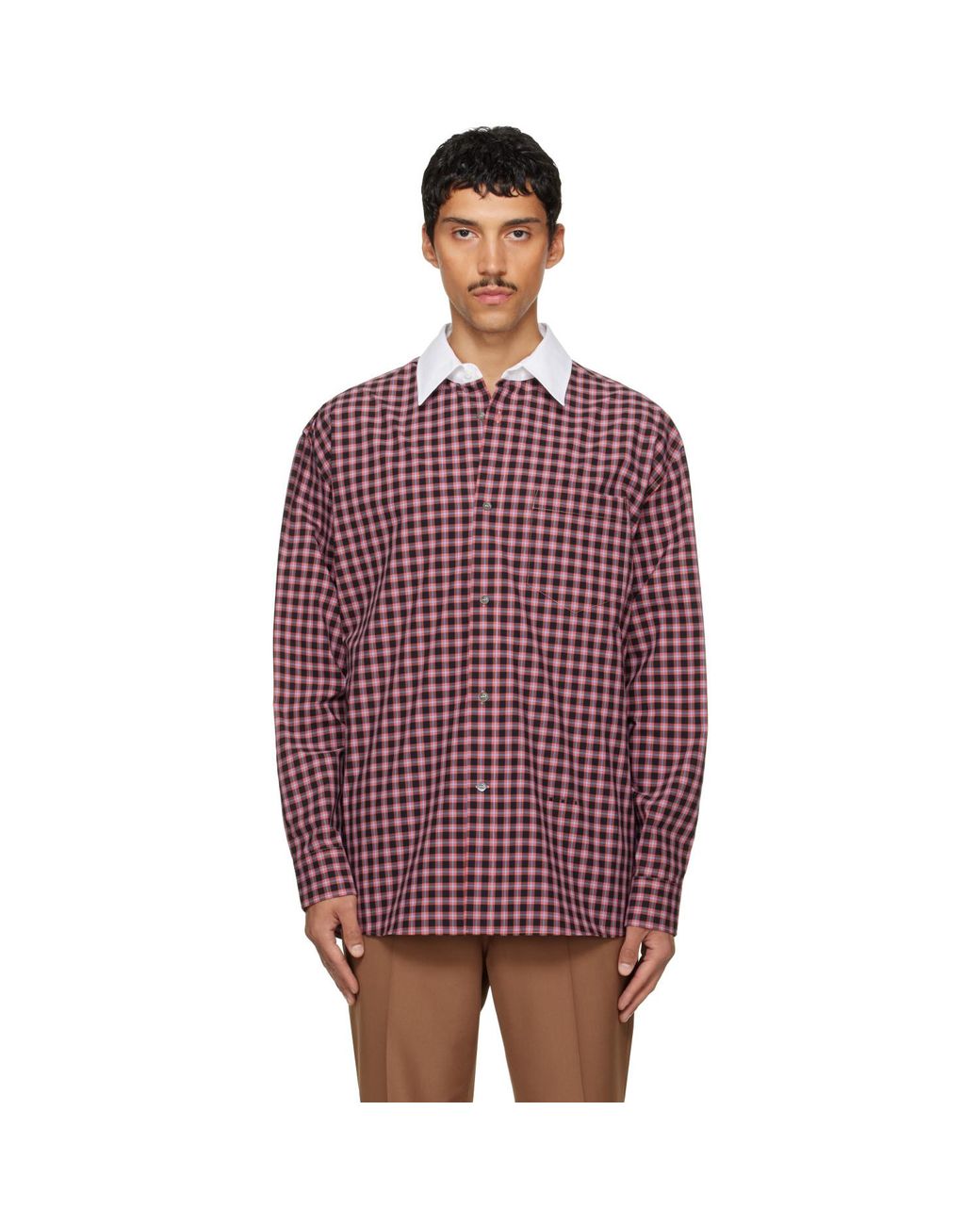 Marni Red Checked Shirt for men
