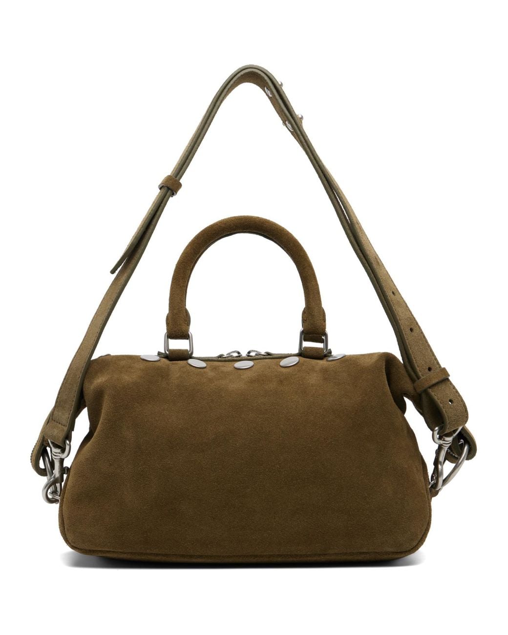 MARGE SHERWOOD Metallic Khaki Dumpling Stud Mini Bag