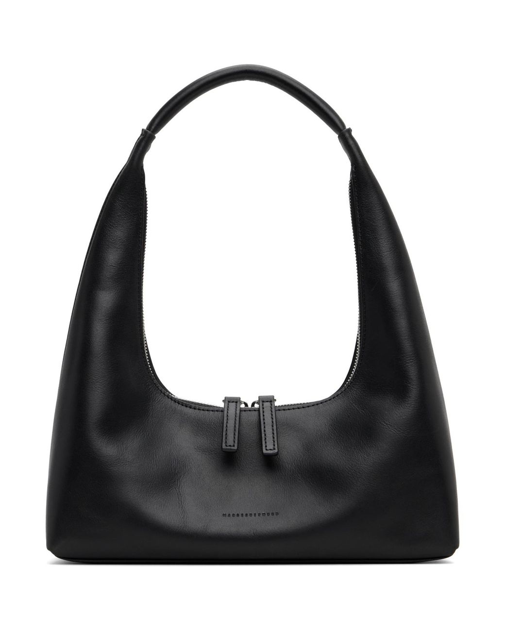 MARGE SHERWOOD Black Leather Shoulder Bag