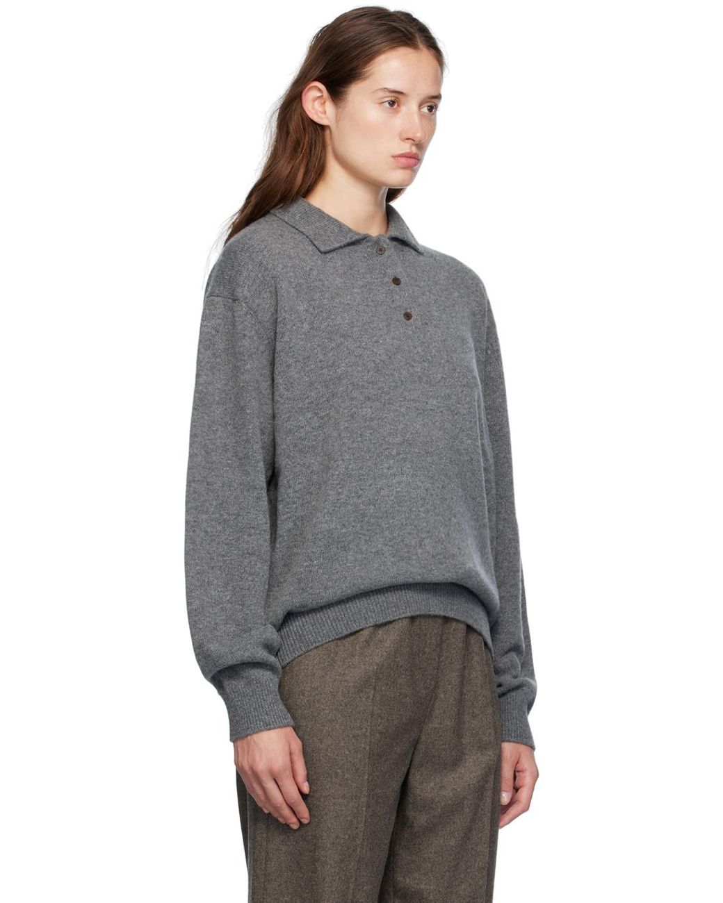 LE 17 SEPTEMBRE　DRAWCORD COLLAR JUMPER LE17SEPTEMBRE Collar Sweater in Gray | Lyst