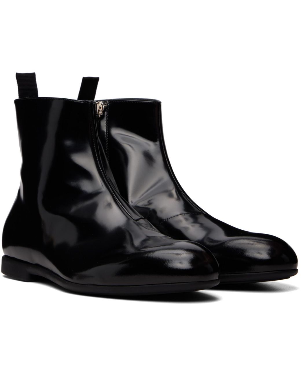 Jil Sander Black Ankle Boots for men