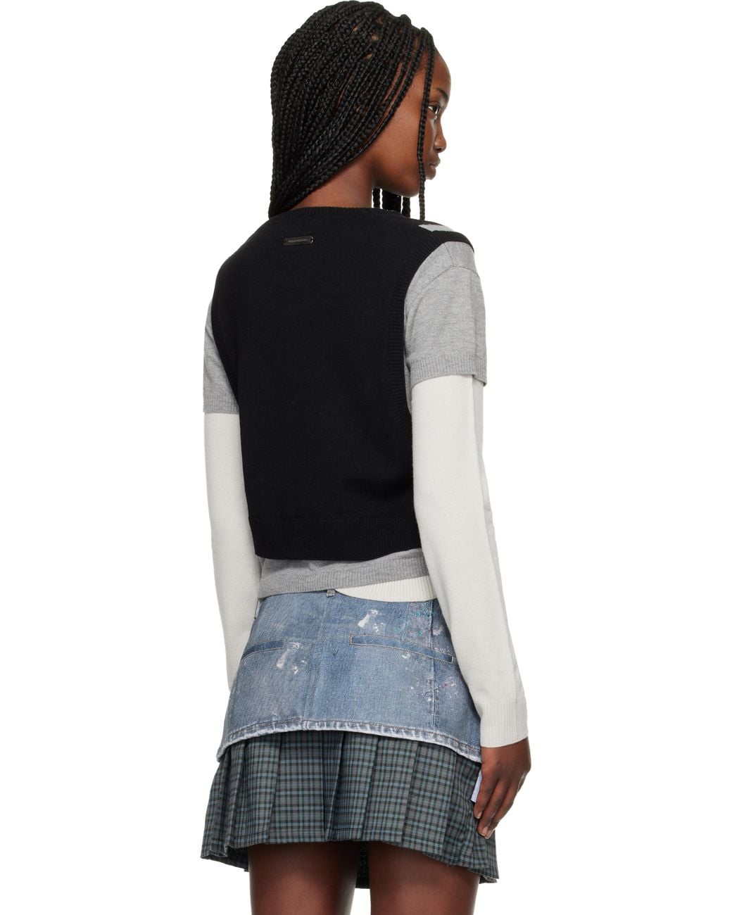 ANDERSSON BELL Black Tres Over Layered Sweater