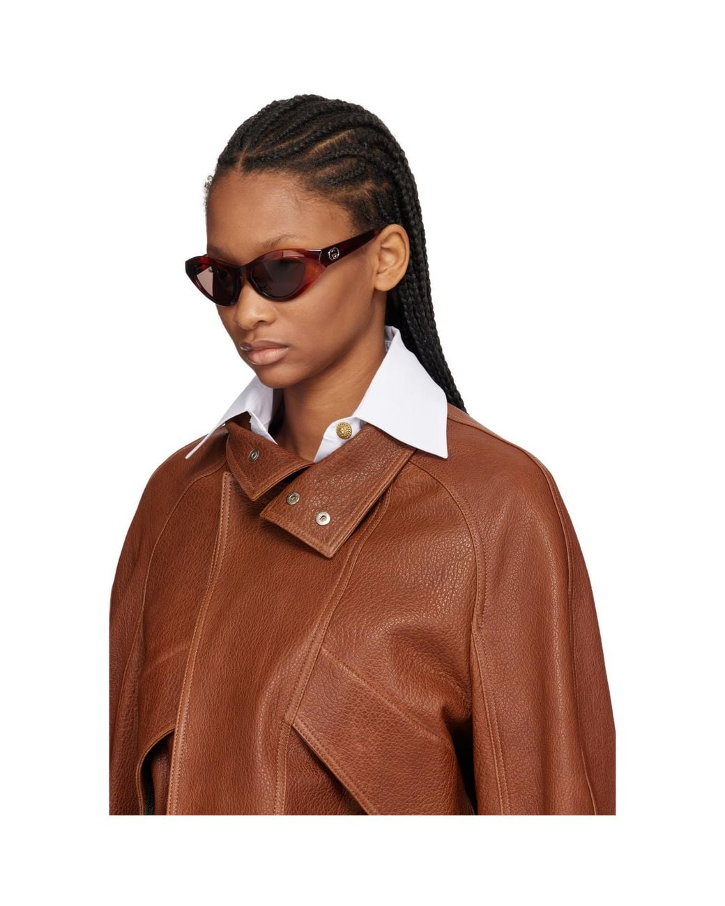 Gucci Brown Directional Sunglasses