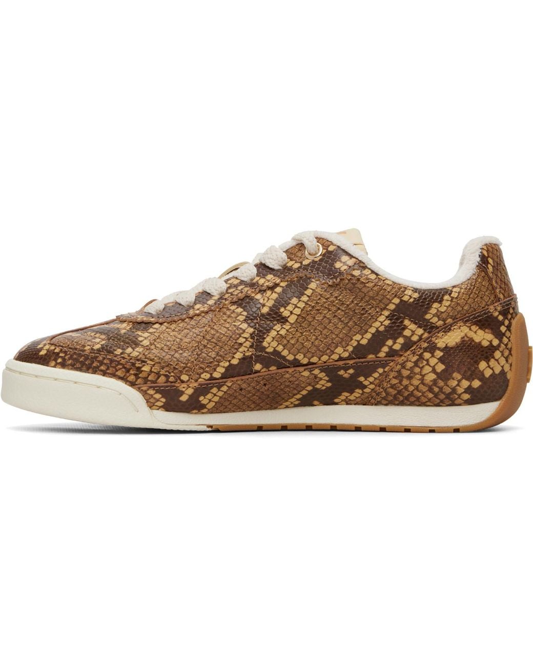Amiri Brown Python Embossed Coastline Sneakers