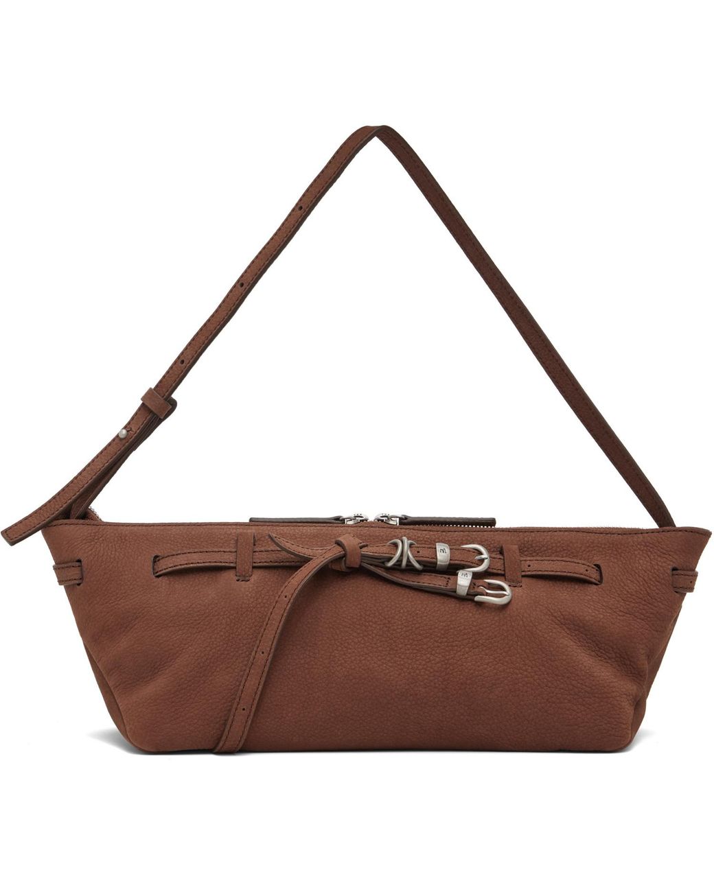 MARGE SHERWOOD Brown Leather 'Grandma' Used Sling Bag