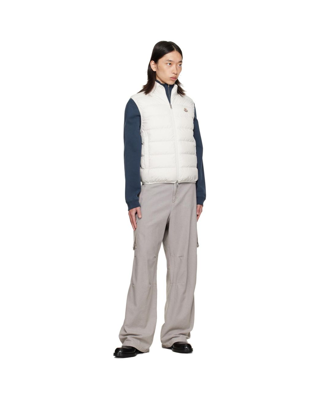 Moncler Black Off- Contrin Down Vest for men