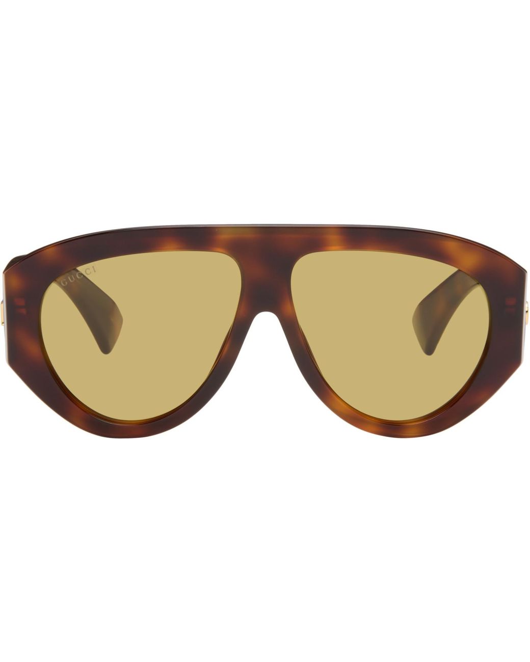 Gucci Brown Mask Frame Sunglasses for men