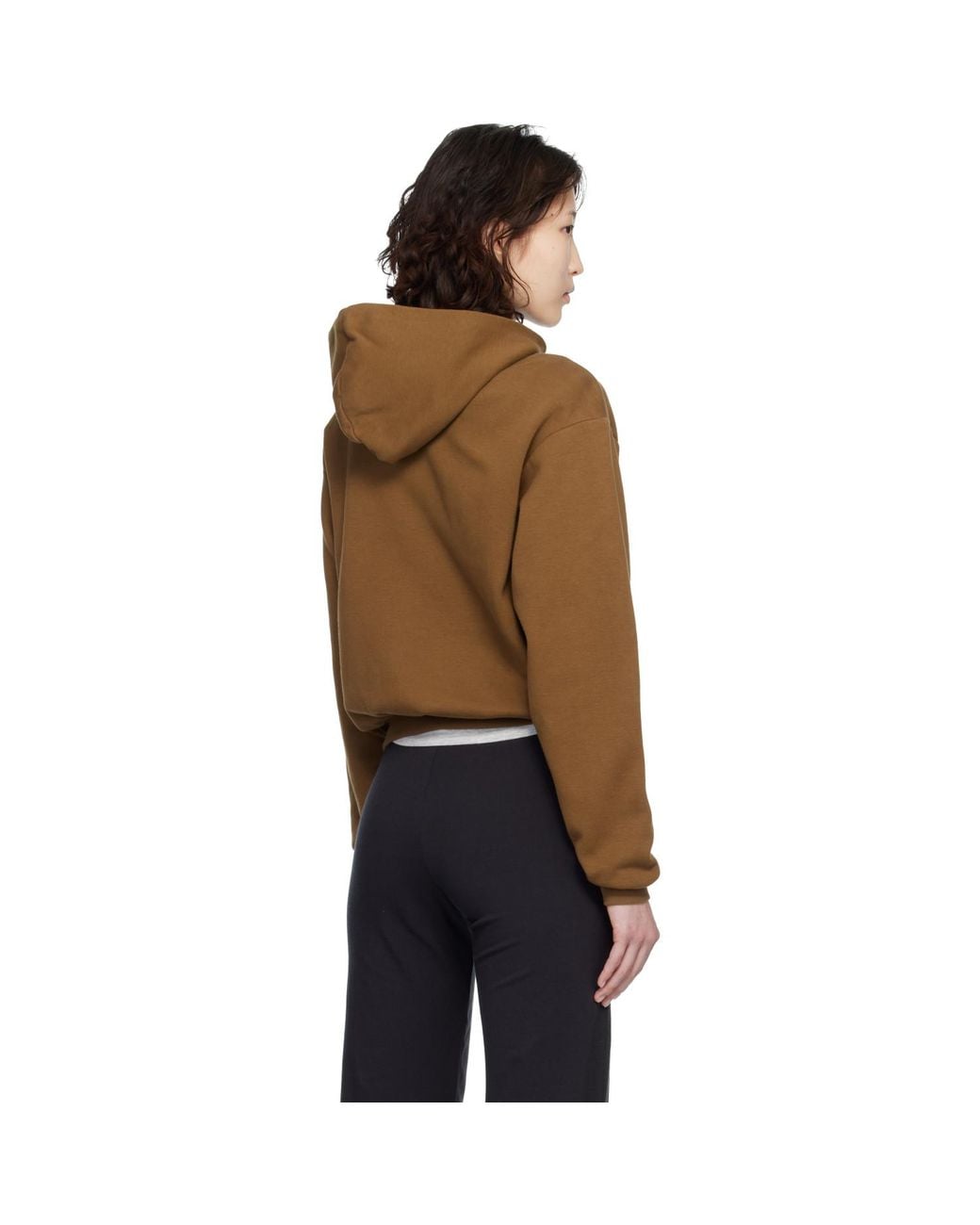 Skims Black Cotton Fleece Classic Hoodie