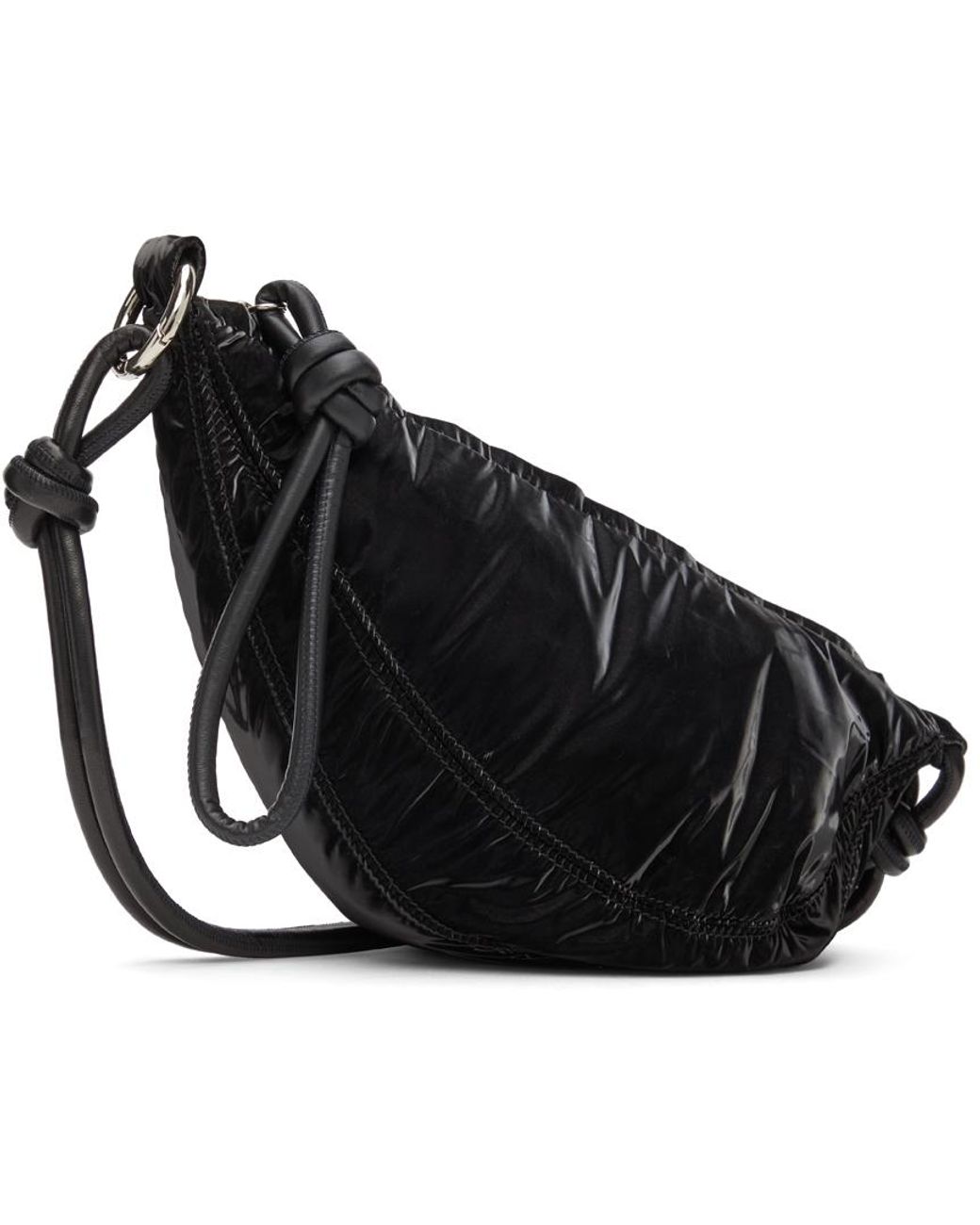 Dries Van Noten Black Shiny Banana Bag Lyst