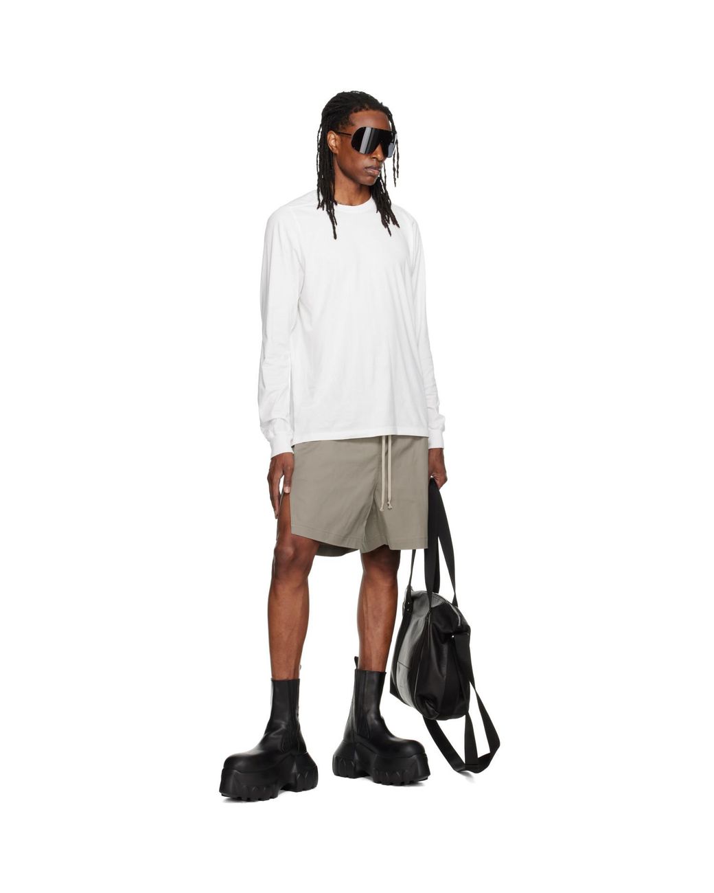 Rick Owens Natural Taupe Tower Boxers Shorts for men