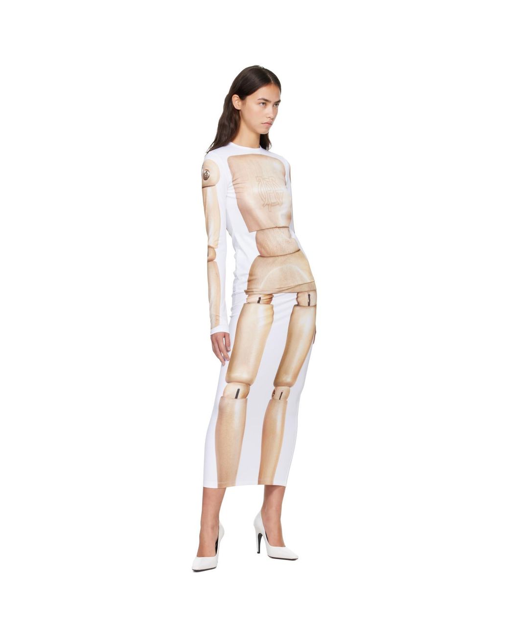 Jean Paul Gaultier Natural Elastic-Waist Skirt