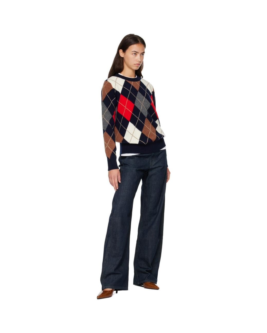 &Daughter Red Ava Crewneck Sweater
