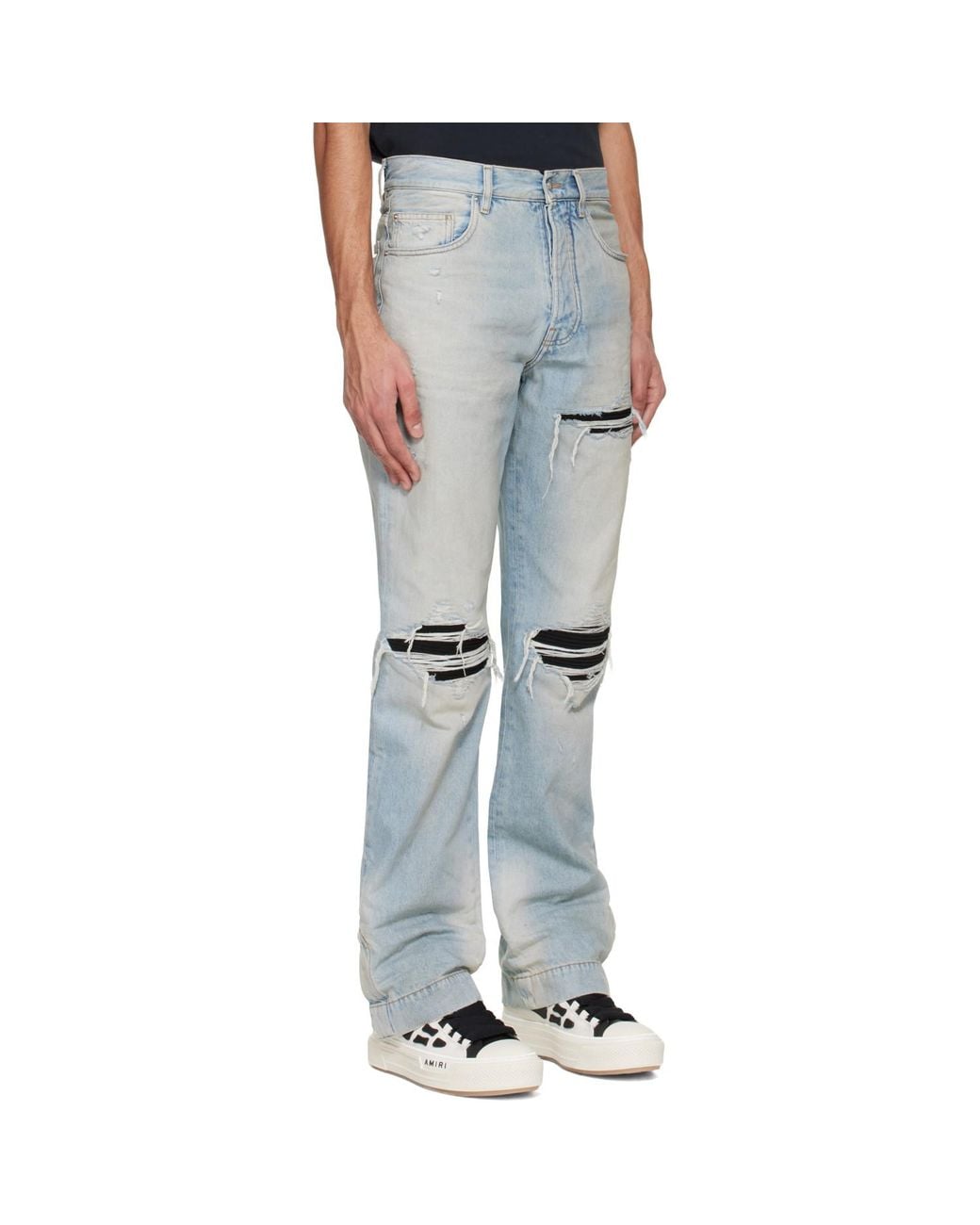 Amiri Blue Mx1 Straight Flare Jeans for men