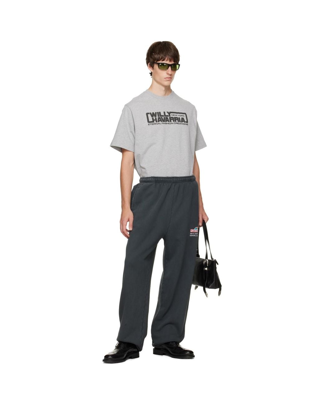 Willy Chavarria Gray 'Eternal Fashion Creations' Standard T-Shirt for men