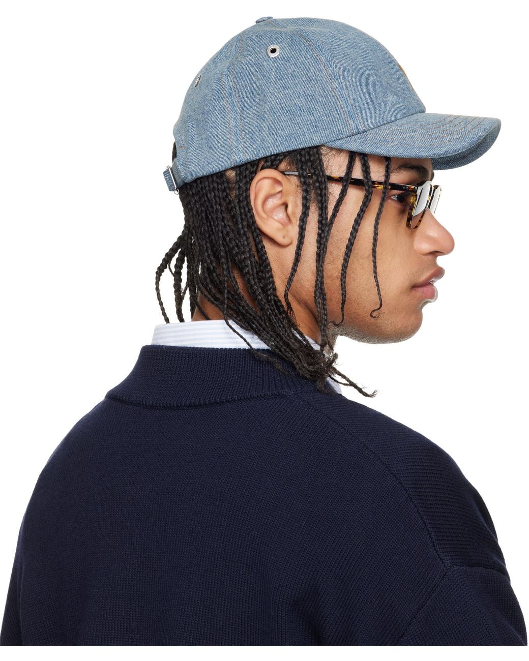 メンズ AMI ブルー Ami De Coeur Embroidery デニム キャップ Blue