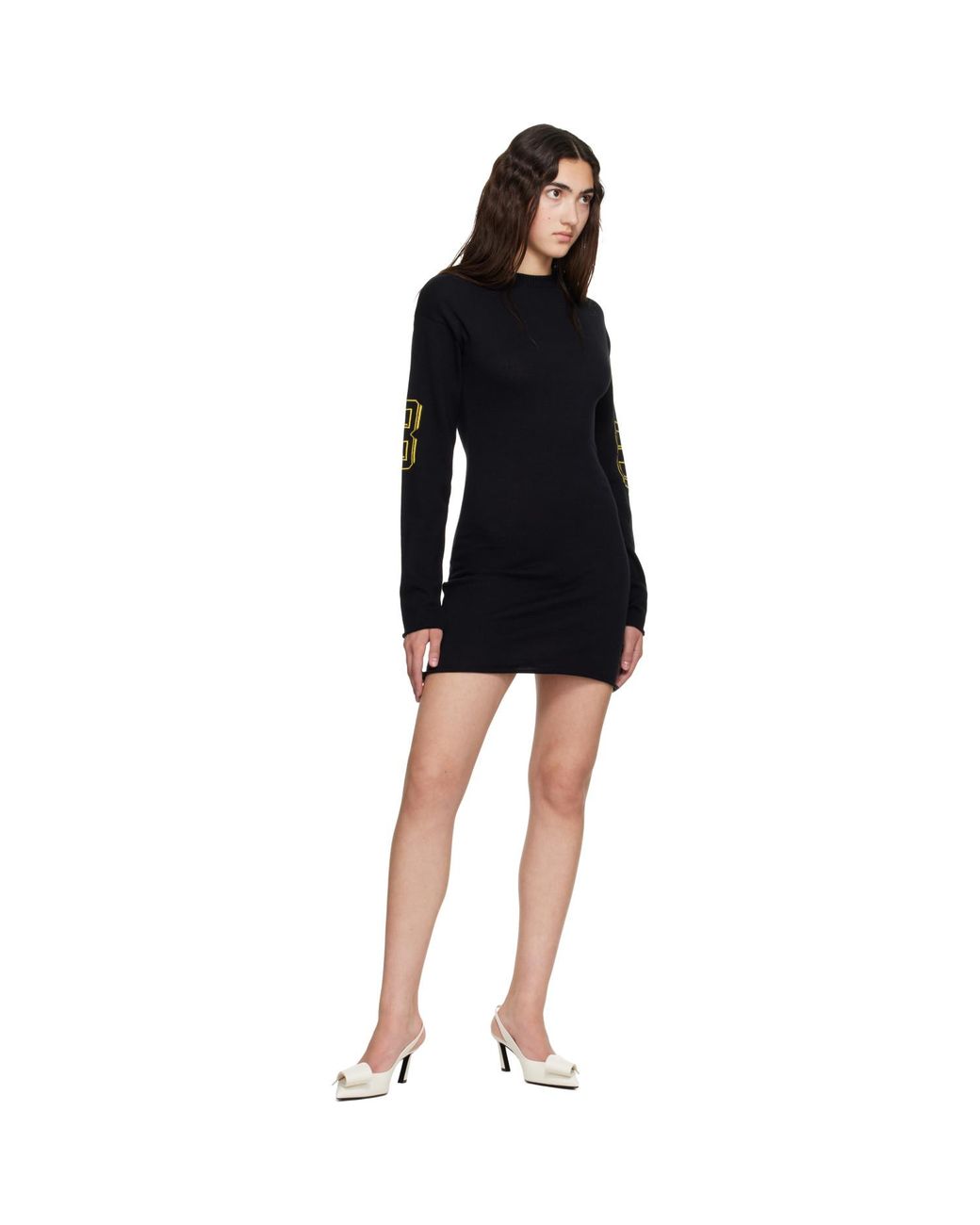 OTTOLINGER Black Jacquard Team Minidress
