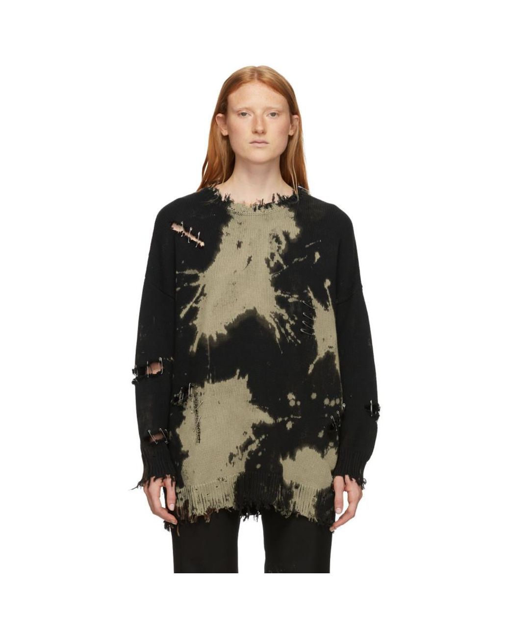 Bleach Distressed Crewneck Sweater | Lyst