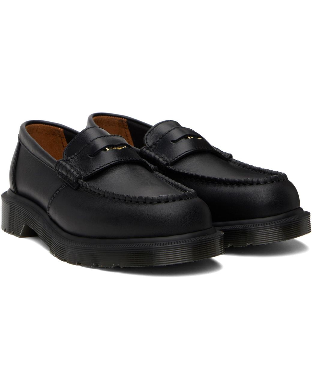 Dr. Martens Black Penton Leather Loafers for men