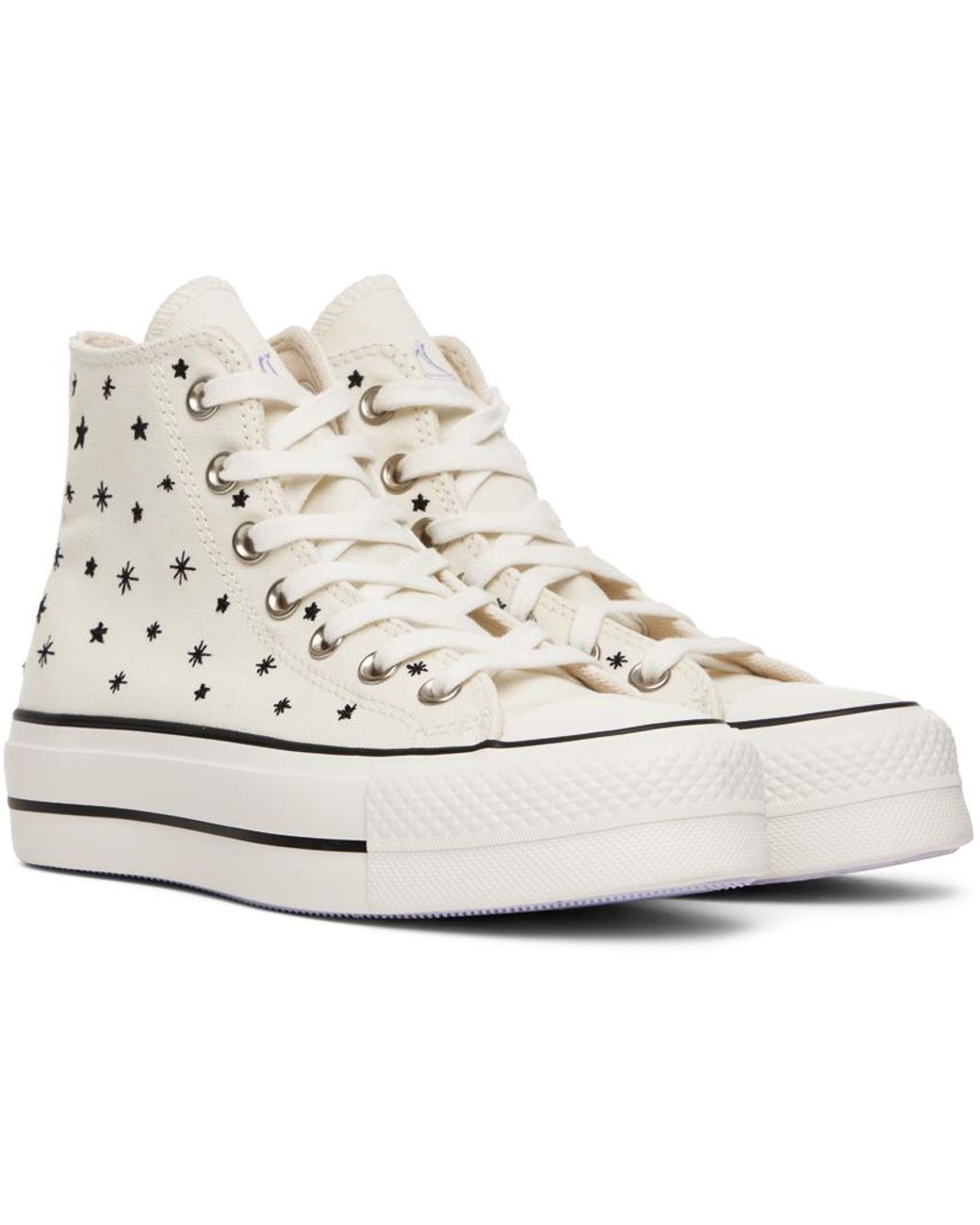 Converse Off-white Chuck Taylor All Star Lift High Sneakers in Black | Lyst  UK