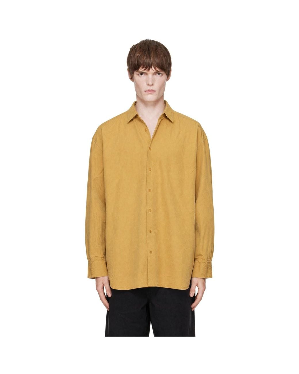 Casey Casey Yellow Hamnet Paper Cot Shirt for men