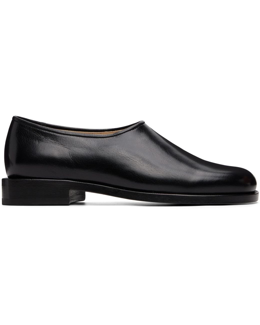 Lemaire Black Anatomic Slip On Loafers for men