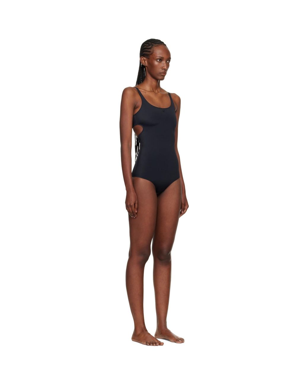 Courreges Black Cut-Out Swimsuit