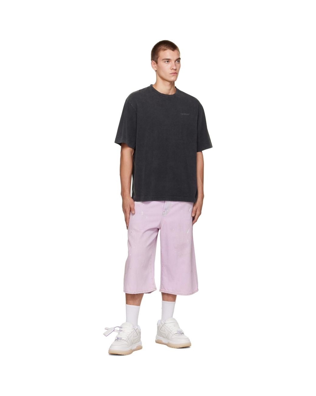 Off-White c/o Virgil Abloh Black Rugs Arrow Skate S/S T-Shirt for men